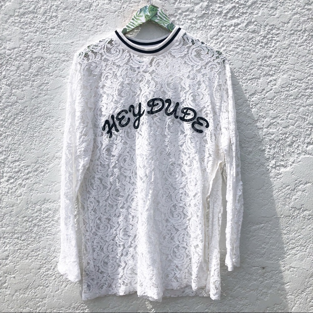 SteveJ & YoniP Hey Dude Lace Top/Tunic
